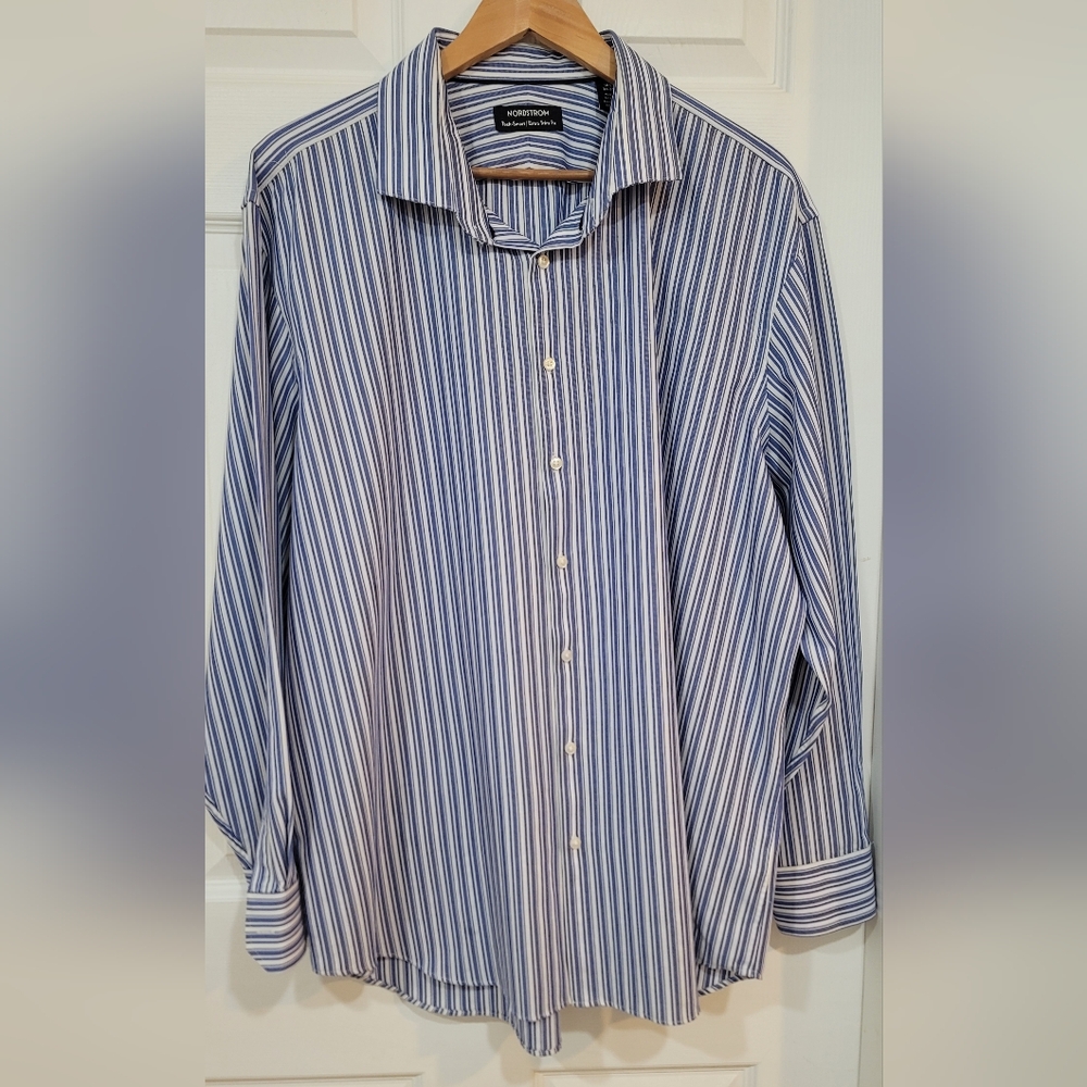 Nordstrom Blue Striped Men's Shirt